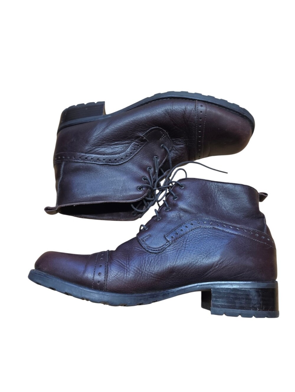Vintage Santana Canada Brown Leather Ankle Boots 9 Granola Indie Grunge Goblin